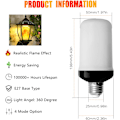 Miniatyrbild 2 av 5: 2-pack flamlampa E27 LED-lampor 4 lägen - med gravitationssensorlampa - tillämplig för flamma för inomhus/utomhus/bar/festdekoration
