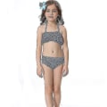 Miniatyrbild 4 av 4: Barn Flickor Mermaid Tail Bikini Set Badkläder Baddräkt Badkläder Hög kvalitet Mörkblå 120