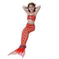 Miniatyrbild 1 av 3: Baddräkt för flickor Mermaid Tail Bikinidräkt Rollspelsdräkt Simdräkt_y JP52 130
