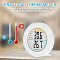 Miniatyrbild 2 av 5: Inomhus- och utomhustermometer, digital trådlös termometer med probsensorer, HD LCD-skärm temperaturdetektor, min/max-minne