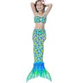 Miniatyrbild 1 av 4: Barn Flickor Mermaid Tail Bikiniset Set Baddräkt Badkläder Grön 4-5 år