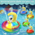 Miniatyrbild 2 av 4: Sprayvattenleksak Spin Baby Lysande Badleksak, Automatisk Sensor Spray Duschleksak med LED, Badkar Pool Badleksak Present till 1 2 3 4 5 År Gamla Pojkar Flickor Rocket