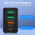 Miniatyrbilde 5 av 5: 4A europeisk og amerikansk mobiltelefonlader PD20W+2.4A 3USB multiport-ladehodeadapter - White