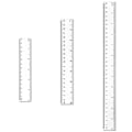 Miniatyrbild 1 av 7: Plastlinjal Set, Genomskinlig Linjal Transparent Rak Linjal Splittersäker Linjal Splittersäker Linjal 6 8 12 Tum (15 20 30cm) Mätlinjal Verktyg Linjal