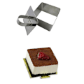 Miniatyrbild 1 av 5: Tårtkniv i rostfritt stål Bakredskap Mini Fondant Mousse Form Kök DIY Verktyg Square