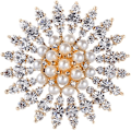 Miniatyrbillede 1 af 5: Brosche Pin Faux Perle Broscher Simuleret Krystal Brosche Pins Blomster Brosche