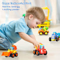 Miniatyrbild 4 av 4: Baby Bil Leksaker, Push and Go Friktionsdrivna Bil Leksaker Traktor Bulldozer Dumper Cement Mixer Engineering Fordon Leksaker för Pojkar Flickor Barn Present