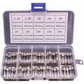 100 st glassäkringar 5x20 mm i låda Säkring 0,2A - 20A