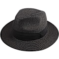 Miniatyrbillede 1 af 3: Dame Bredskygget Halm Panama Rulle Hat Strand Solhat