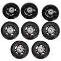 Miniatyrbilde 1 av 5: 8-pakning med inline-skatehjul, innendørs/utendørs rulleskøytehjul, erstatningshjul med lager 64mm