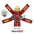 Miniatyrbillede 4 af 5: Iron Man Mk50 Super-britisk   Mursten Superhelt Kompatibel Inglys