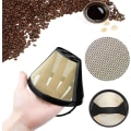 Miniatyrbilde 3 av 5: Universell permanent kaffefilter vaskbar og gjenbrukbar husholdningskaffe mesh kurv kopp profesjonelle kaffeaccessoirer