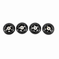 Miniatyrbillede 1 af 4: 4 Pak Inline Skate Hjul Indendørs/Udendørs Udskiftningshjul Med Lejer 70mm, Sort