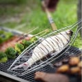 Pikkukuva 5 / 5: (2 kpl) BBQ-grillin kala- ja lihapihviverkko, pitkä kahva, verkko, taittuva jalusta