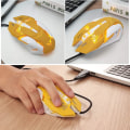 Miniatyrbilde 5 av 5: Gamingmus, 7 farger bakgrunnsbelyst optisk spillmus ergonomisk USB kablet med 2400 DPI og 6 knapper 4 skyting for datamaskin/Win/Android/iOS. (Gul)