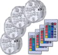 4 Stk. Undervands LED Lys, Vandtætte Undervands LED Lys Fk