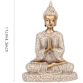 Miniatyrbillede 5 af 5: Håndlavet håndværk hjem ornament Buddha håndværk, udskæringsstatue, Buddha-statue, Buddha-figur til fødselsdagsgave til hjem til kontordekoration (en guld)