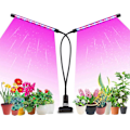 Miniatyrbild 1 av 5: LED Växtlampa för Inomhusväxter, Dubbla Huvuden 40 LED 10 Dimningsnivåer Timerfunktion 3/9/12H