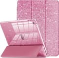 Etui til iPad 9. generasjon 2021/ iPad 8. generasjon 2020/ iPad 7. generasjon 2019 10,2 tommer, pennholder for barn, rosa