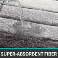 Miniatyrbillede 3 af 5: Bademåtte 40 x 60 cm Skridsikker Bademåtte Super Absorberende Vand, Maskinvaskbar, Mikrofiber Absorberende Badeværelsesgulvmåtte, Grå