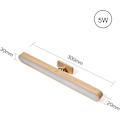 Miniatyrbillede 5 af 5: Genopladelig Badeværelsesspejl Lampe, USB Træ Skabslys Touch Dæmpbar Trådløs Badeværelseslys Spejllys Neutral Hvid Natlampe Makeup Lys
