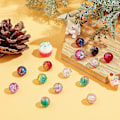 Miniatyrbilde 4 av 5: 100 stk 10 farger Crackle Glass Beads 10mm Håndlaget Lampwork Runde Krystallperler Bulk For Sommer Perling Vennskapsarmbånd Morsdag Smykker Mak