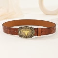 Miniatyrbilde 5 av 10: Western Cowboy Belt Buckle Herrebelte - 115 cm