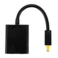 Miniatyrbilde 4 av 5: Digital Spdif Optisk Audio Splitter 2 Veis Toslink Splitter Adapter 1 Inngang 2 Utganger Spdif Optisk