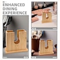 Miniatyrbilde 2 av 5: Bagelholder i tre, Bagelkutter i tre, Sklisikker brødkutter for store bagels, engelsk M