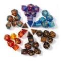 #42 stk. Polyhedral Terninger D20 D12 D10 D8 D6 D4 16mm Akryl Terningesæt til Dungeons and Dragons DND Terninger RPG MTG Bordspil Dobbelt Farve#