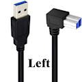 Miniatyrbillede 4 af 5: USB3.0 Kabel Høj Hastighed AM/BM Kabel til Printer, Skærm, Dockingstation Right bend