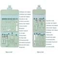 Miniatyrbild 2 av 5: Nagelklippare Bärbar Set - Manikyrset Rostfritt Stål Nagelklippare Set Med Fällbar Väska Manikyrskärare Kits(16PCS/SET, Grön)