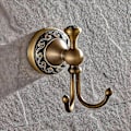 Miniatyrbillede 2 af 4: Kåbe Krog Retro Messing Badeværelse Krog 2 Kroge Badeværelse Tilbehør Sæt Papir Rulleholder Antik Messing Finish Væghængt Guld Bølge