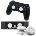 Miniatyrbild 5 av 5: För ps4-kontroller tumgrepp förlängningsöverdrag för ps5-tillbehör fps joystick-prestanda för playstation 5 ps4 gamepad-överdrag - Orange