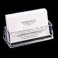 Miniatyrbillede 1 af 5: Transparent skrivebords hylde opbevaring display stativ akryl plastik transparent skrivebord visitkort holder (hvid)