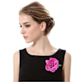 Miniatyrbilde 3 av 5: 1 stk Hårklype Gjenbrukbar Roseblomstform Metall Roseblomst Hårklyper for Dating Qinhai Wine Red