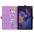 Pikkukuva 3 / 5: Samsung Galaxy Tab A9:lle suunniteltu nahkainen tabletin suojakotelo, jossa on rakkausperhonen-reliefikuvio Purple
