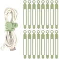 Miniatyrbilde 1 av 5: Kabelbindere Gjenbrukbare Silikon Kabelstropper 16stk Kabeltråd Bindere Kabelledning Arrangører for Øretelefon Telefonlader Lydkabel Datamaskin (16stk, Grønn)