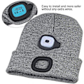 Miniatyrbilde 3 av 5: USB-oppladbar LED-lue. Belysnings- og blinkende alarmmodi 8 LED-hender