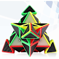 Miniatyrbilde 2 av 5: Xyc Saytay Pyramid Cube, Karbonfiber Pyramid 3x3 Speed Cube Triangle Cube Puzzle St-001