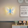 Miniatyrbilde 2 av 3: Innendørs LED Vegglampe med Bryter, 14W Vegglampe til Soverom for Gutter og Jenter, Rosa Sommerfugl Sengelampe Vegglampe med 3 Justerbare Fargetemperaturer
