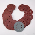Miniatyrbillede 4 af 4: 100 stk. 125mm Rundt Formet Slibeskiver Krog & Loop Slibepapir Poleringsplader 8 Huller