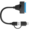 Miniatyrbillede 4 af 4: 2 i 1 datakabel Usb3.0 til Sata Easy Drive-kabel Type-c til Sata-adapterkabel til 2,5 tommer harddisk