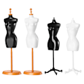Miniatyrbillede 2 af 3: Justerbar Stativ Miniature Diy Tilbehør Kjole Stativ Kjole Form Mannequin Mannequin Model Stativ Dukke Tøj Display Stativ