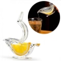 Miniatyrbillede 2 af 5: Fugleformet citronpresser, 4 stk. manuel citronpresser, akryl citronkilepresser, limepresser, citruspresser til appelsin, citron, lime, granatæble