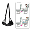Miniatyrbillede 1 af 3: Flyvemaskine Fodstøtte Lavet Af Høj Kvalitet Memory Foam, Bærbar Rejse Fly Carry-on Fodstøtte Justerbar Højde Hængekøje, Sort