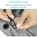 Miniatyrbild 5 av 5: Dragkedjorersättning (100-pack) - Hjälpmedel för greppfixering - Universell dragkedja med enkelt grepp - Set med plastflikar för reparation av fingerfärdighet