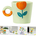 Miniatyrbilde 2 av 5: Kopp Keramisk Krus Tulipankrus Kaffekrus Stort Kaffekrus Tulipankaffekrus Keramisk Drikkekrus Gjenbrukbar Latte Krus for Kaffe Keramisk Vannkrus Bærbar