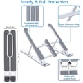Miniatyrbillede 2 af 4: Bærbar computerstand, bærbar ABS ergonomisk computerstander, justerbar, foldbar, ventileret