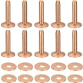 Miniatyrbild 1 av 5: 10 set koppar nitar och grader, 10x3,3x21mm solida läder koppar nitfäste för läder DIY hantverksmaterial, koppar ton
